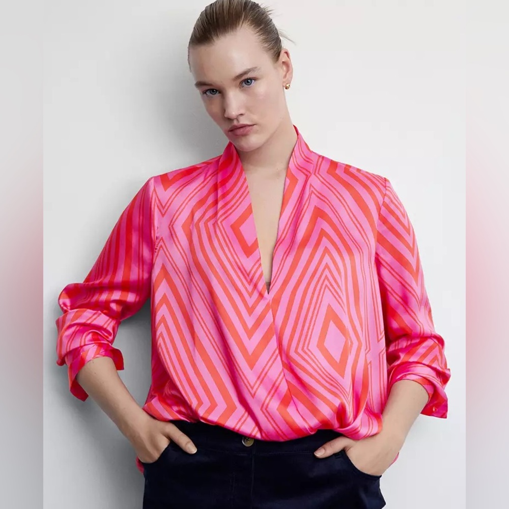 Mango printed blouse